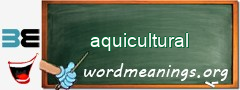 WordMeaning blackboard for aquicultural
